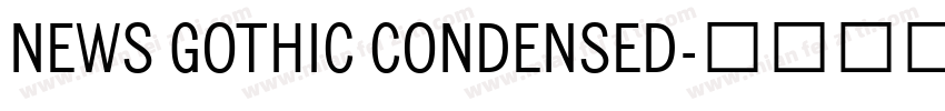 NEWS GOTHIC CONDENSED字体转换